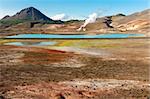 Colorful ground, hot spring in  Namafjall - Iceland.