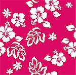 Seamless Hibiscus Flower Background