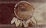 We see illustration of a Native American dreamcatcher