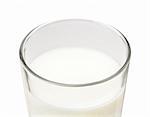 Glass of milk isolated on white