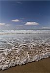 Sunny beach scene from Cornwall, UK.