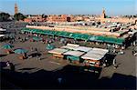 View of Daarm al Fina, main square in Marrakech, Morocco