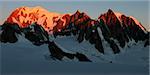 Highest mountain in Europe, Mt. Blanc range at sunrise