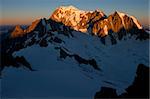 Highest mountain in Europe, Mt. Blanc at sunrise