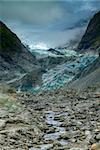 View of terminus of Franz Josef Glacier in New Zealand