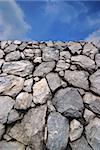 Sky and Stone wall background