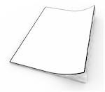 Clean sheets paper in notepad on a white background