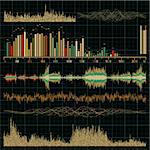 Sound waves set. Music background. EPS 8 vector file included
