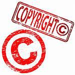 Rubber stamp illustration showing "COPYRIGHT" text and symbol. Also available as a Vector in Adobe illustrator EPS format, compressed in a zip file