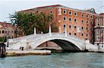 Bridge over the small canal in Venice, Italy