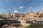 Panoramic view at the Trajan's Forum in Rome, Italy