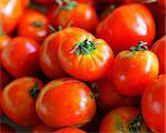 tomatoes arranged at market