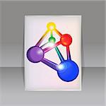 eps10 vector banner with colorful molecular structure