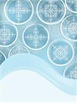 eps 10, vector post card with snowflakes