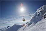 Skifahrer am Skilift, Whistler Mountain, Whistler, Britisch-Kolumbien, Kanada