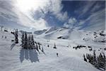 Skilift und Ski Hill, Whistler Mountain, Whistler, Britisch-Kolumbien, Kanada