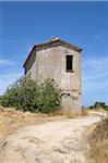 Bâtiment, désert des Agriates, Corse, France