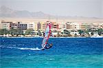 Planche à voile de la côte de la mer rouge, Safaga, Egypte