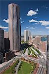 High angle view of a city, Boston, Massachusetts, USA