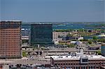 Vue grand angle sur un ville, Boston, Massachusetts, USA