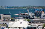 Gebäude an der Ufergegend, Hafen von Boston, Boston, Massachusetts, USA