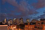 City at night, Hanover Street, North End, Boston, Massachusetts, USA