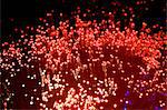 Red fibre optic lights