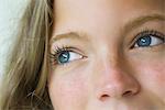 Close-up of young woman's eyes