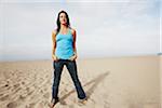 Woman Standing on Beach