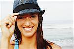 Close-Up of Woman at Beach