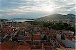 Vue d'ensemble de la ville, Trogir, comitat de Split-Dalmatie, Croatie