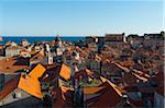 Vue d'ensemble de la vieille ville, Dubrovnik, comitat de Dubrovnik-Neretva, Croatie
