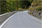 Road, Preda, Bergun, col de l'Albula, Canton des Grisons, Suisse