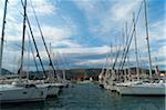 Boote im Hafen, Trogir, Gespanschaft Split-Dalmatien, Kroatien