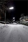 Snow on street