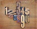 Wooden Letterpress Numbers