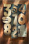 Wooden Letterpress Numbers