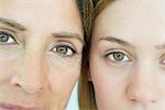 Mother and daughter, close-up portrait