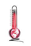 Overheated earth in thermometer