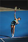 Teenager Girl Playing Tennis