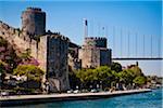 Rumelihisari with Fatih Sultan Mehmet Bridge, Sariyer District, Istanbul, Turkey