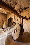 Fraisage roue, monastère de Zelve, Zelve, Site archéologique, Cappadoce, Province de Nevsehir, Turquie