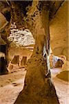 Intérieur de l'habitation, Site archéologique de Zelve, Cappadoce, Turquie