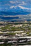 Vue du château d'Uçhisar, Uchisar, Cappadoce, Turquie