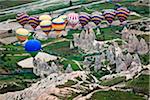 Hot Air Balloons over Goreme Valley, Cappadocia, Turkey