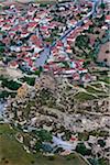 Ruins and Modern Subdivision, Goreme Valley, Cappadocia, Turkey