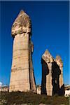 En forme phallique Rock Formations, vallée de l'amour, Cappadoce, Turquie