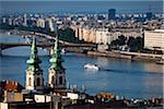 Pont au-dessus du fleuve de Danube, Budapest, Hongrie