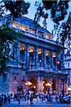 Crowd of People Outside Hungarian State Opera House, Budapest, Hungary