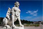 Sphinx in Garten, Belvedere Palast, Wien, Österreich